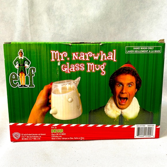 Warner Bros. Other - Elf Mr Narwhal ICUP 16oz Glass Mug